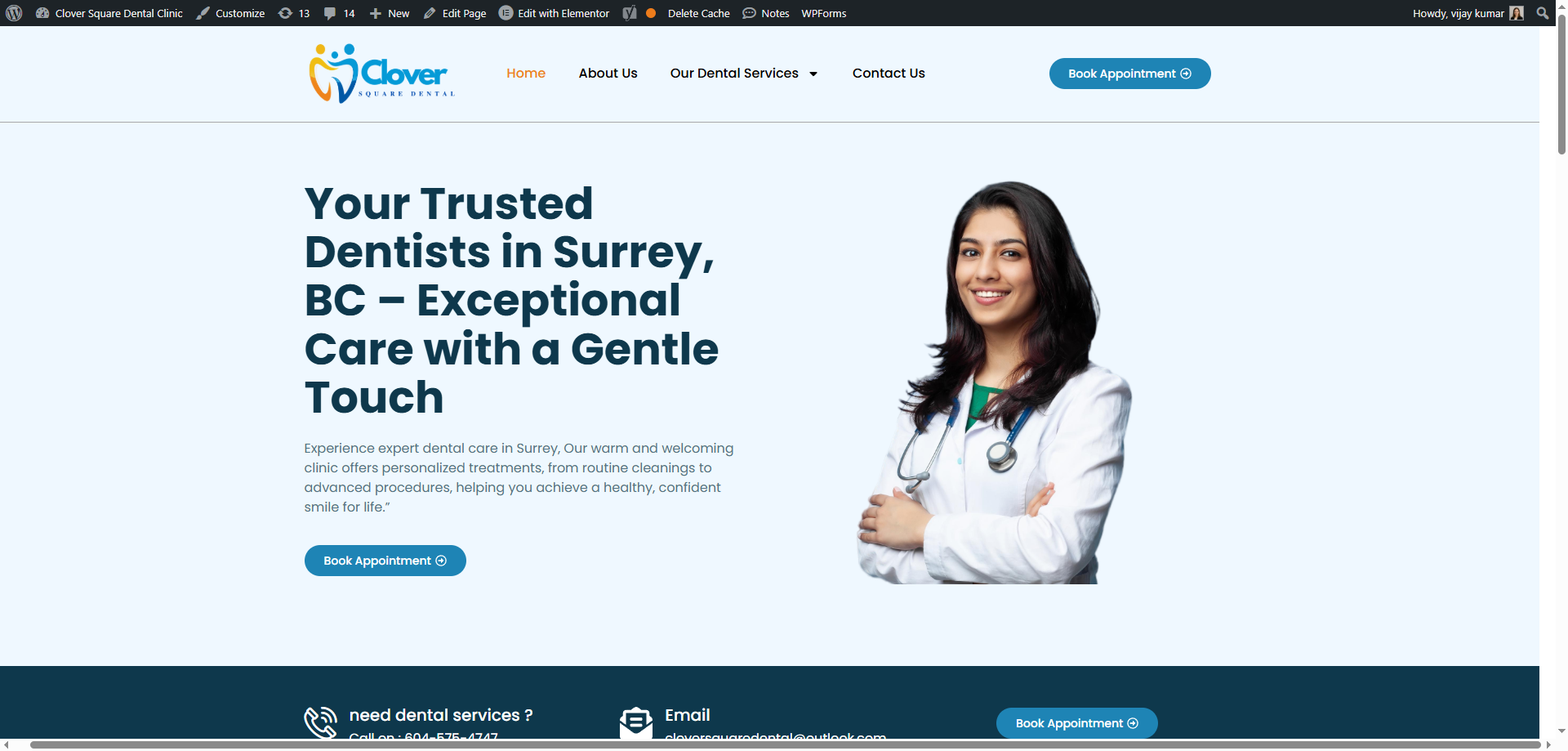 Cloverdale Dental Clinic Website
